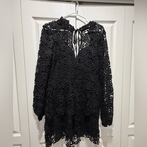 Missguided Black Textured Dress